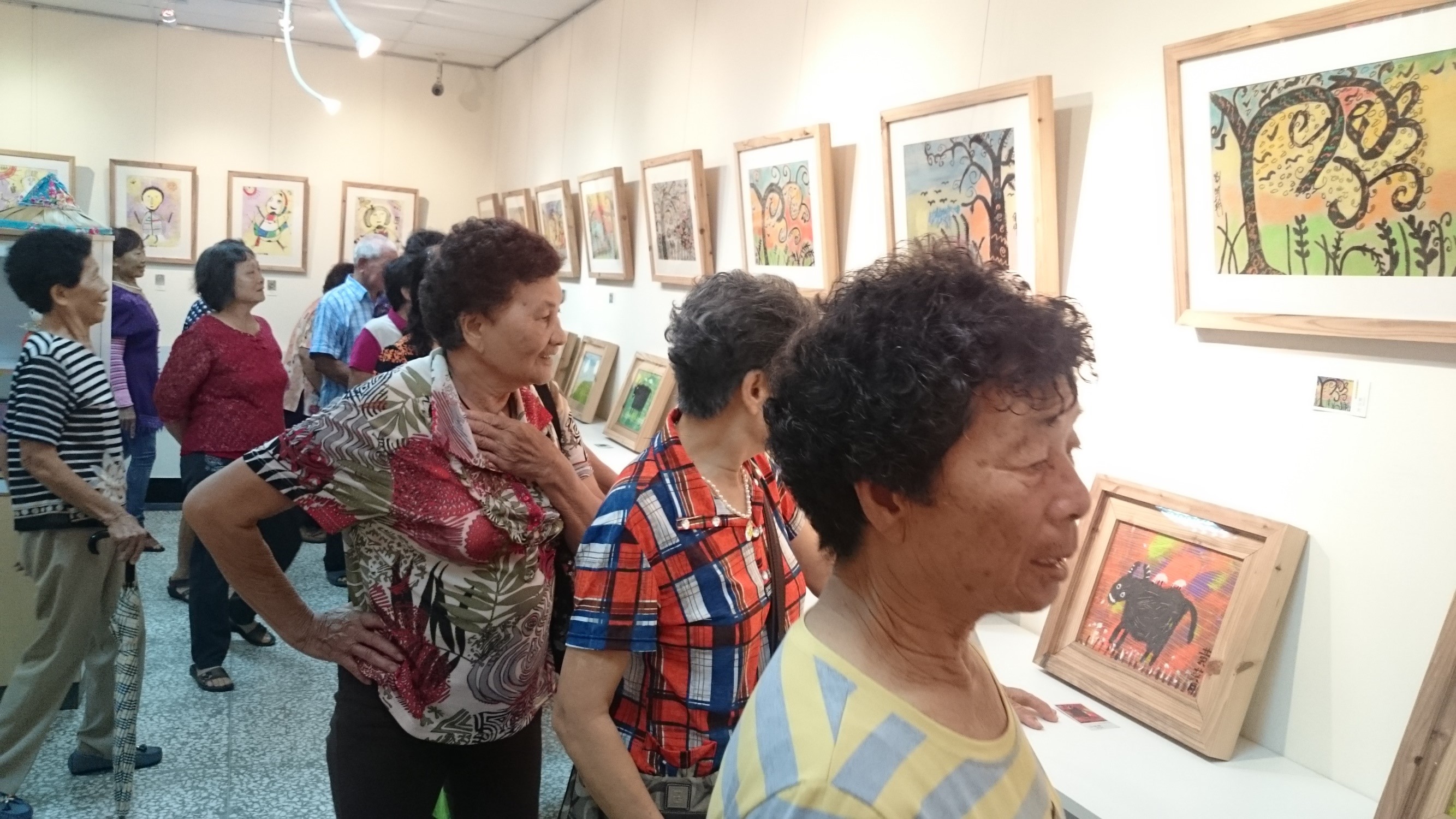 松竹社區舉辦「老繪仔的畫展」